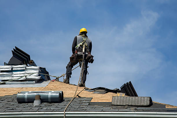 Professional Roof Replacement technician working in Cumberland Foreside, ME